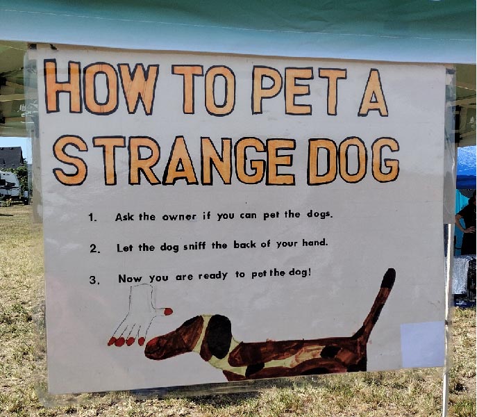 how to pet a strange dog poster